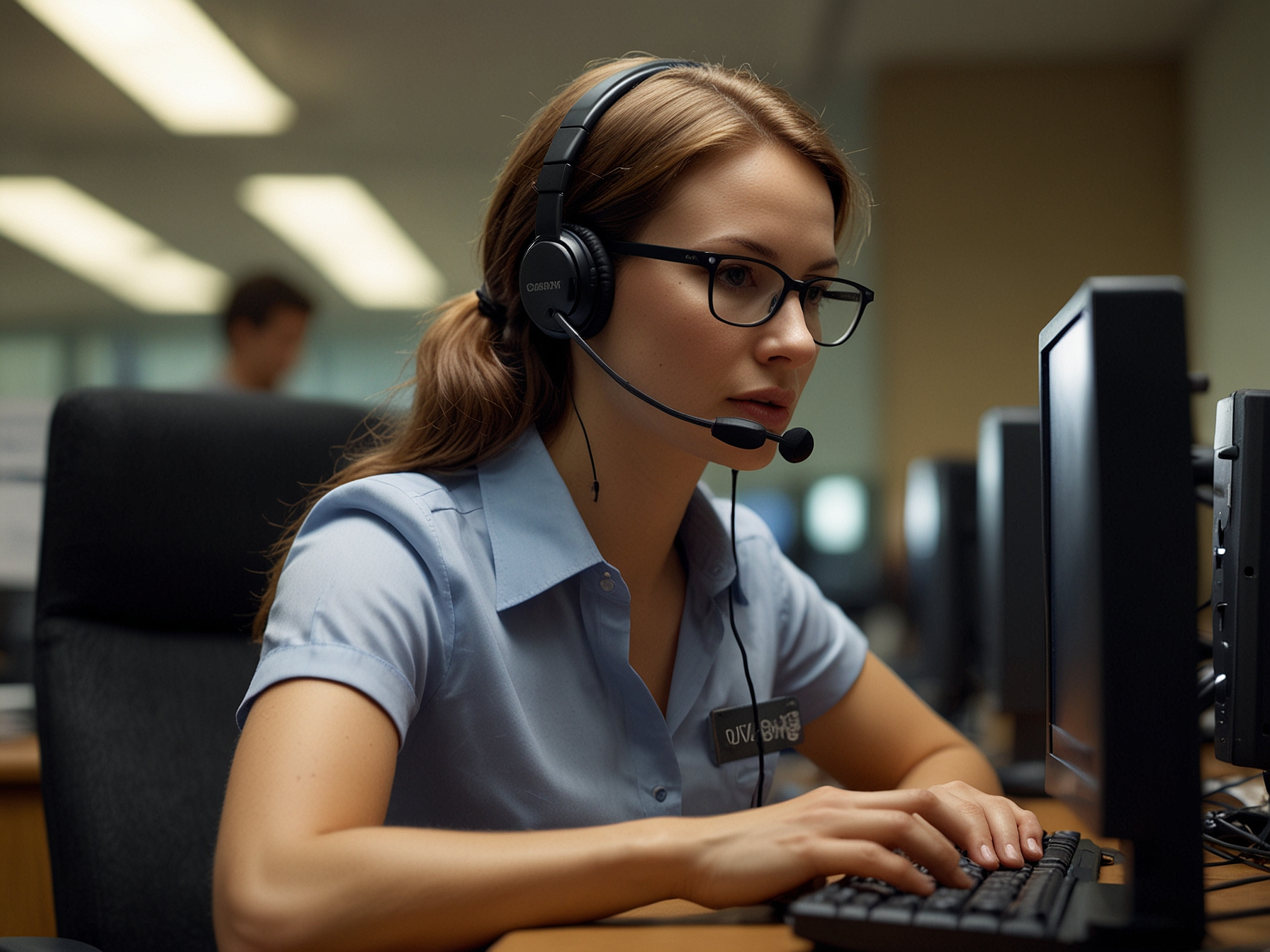 Customer support representative assisting with recovery